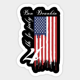 4th of july T-Shrit Sticker